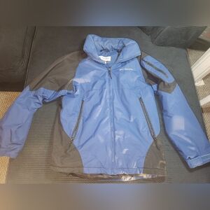 Mens Blue And Black Columbia Sportswear Outerwear Jacket Coat Adult Small EUC